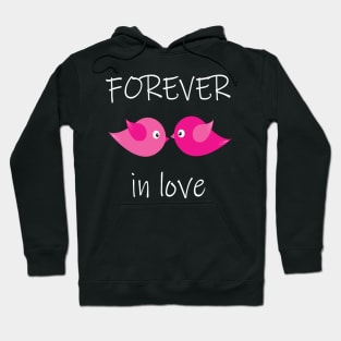 Forever In Love Birds Kissing Hoodie